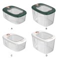 thumbnail image 3 of ZheElen ABS Restaurant Moisture-proof Rice Bucket Transparent Visible Time Keeping Timed Fresh Rice Bucket White 5kg, 3 of 6