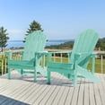 thumbnail image 4 of CHYVARY 1 Peak Outdoor Adirondack Fire Pit Plastic Chair for Deck,Poolside,Beach and Backyard, Light Green, 4 of 8