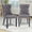 Gray, variant on Velvet Upholstered Dining Chairs Set Of 2, Wingback Dining Room Chairs with Ring Pull Trim And Button Back, Luxury Tufted Dining Chair for Living Room, Bedroom, Kitchen