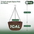 thumbnail image 3 of Maceta Colgante para Plantas de Exterior, Cesta Colgante para Plantas de Exterior con Cadena, Maceta Colgante de Tela de 30 cm., 3 of 5