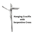 thumbnail image 5 of Pewter Good Triumphed Evil Contemporary Serpentine Cross Crucifix, 9 Inch, 5 of 7