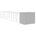 thumbnail image 5 of vidaXL Dog House with Run Anthracite 84.3"x260.2"x71.3" Galvanized Steel, 5 of 8