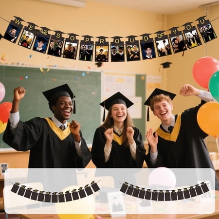 Ufehgfjh Congratulations Graduate Banner Happy Graduation Banner Graduation Season Graduation Photo Banners Congratulations Graduation Photo Banners 6-Inch Photo Pulling Banners Random Shipment