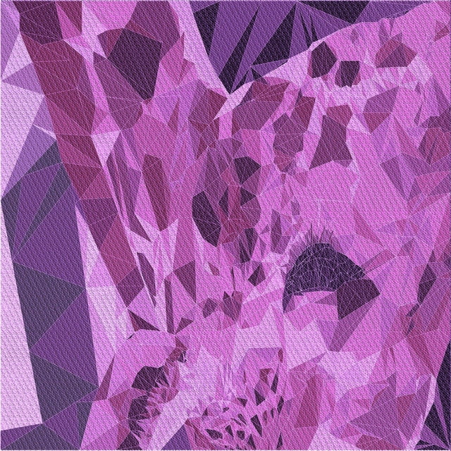Ahgly Company Machine Washable Indoor Square Transitional Medium Violet Red Pink Area Rugs, 6' Square