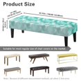 thumbnail image 7 of Jiueut Heart Pattern Dining Bench Cover, Stain Resistant Chair Seat Protector Cover Anti Dust Rectangle Bench Cushion Home Decor Accessorie for Dining Room Living Room Kitchen, 7 of 7