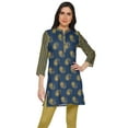 thumbnail image 1 of Moomaya Short Poly Crepe Tunic Dresses Women Printed Kurti Mini Summer Wear, 1 of 5