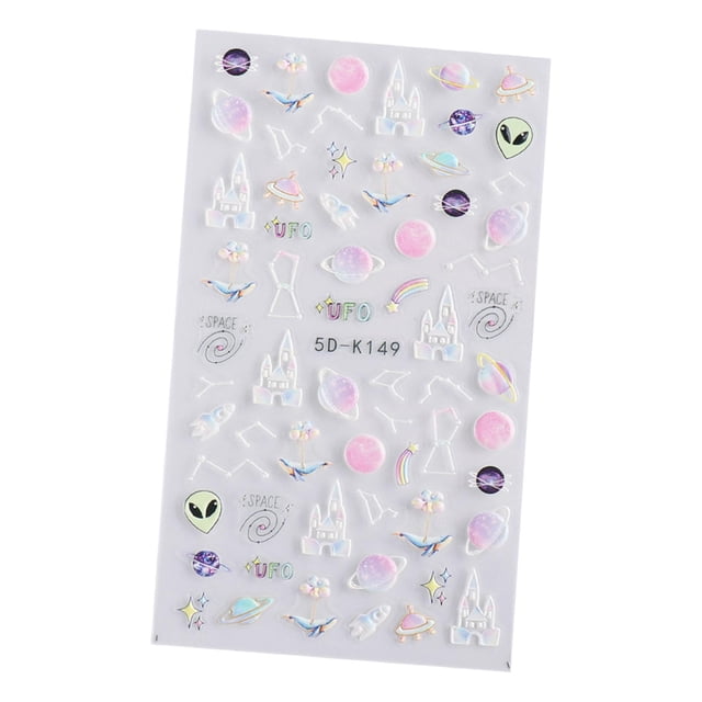 Pegatinas 5D en relieve Sunnimix para decoración artística de uñas postizas