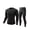 Black, variant on Thermal Underwear for Men Long Johns Fleece Lined Hunting Gear Set Base Layer for Cold Weather XS-4XL