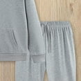 thumbnail image 5 of newwalpole Fall Outfits for Toddler Girl Boy Long Sleeve Top and Long Pants Set Toddler Sweatsuits Gray for Size 10-11 Years, 5 of 6