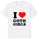 thumbnail image 1 of Camiseta I Love Goth para niñas ropa divertida de bromas de Humor para hombres camisetas suaves Unisex de algodón con cuello redondo talla europea, 1 of 7