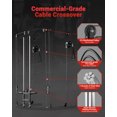 thumbnail image 4 of Power Cage Squat Rack – Multi-Function – 2000 lb Capacity – Dual Pulley Cable Crossover – Adjustable – Home Gym – Strength Equipment – Includes Attachments– Matte Black, 4 of 7