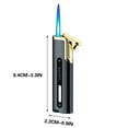 thumbnail image 2 of Szbaoan Refillable Windproof Butane Torch Lighter with Adjustable Blue Flame Metal Construction for Cigarettes Candles Outdoor Cooking BBQ Camping Fire Starting USB Rechargeable Portable Design, 2 of 4