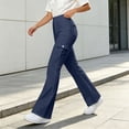 thumbnail image 6 of Ovbmpzd Navy Women’s Yoga Pants Petite Flare Ladies Leggings Mid Waist Casual Long Leggings,S, 6 of 6