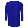 thumbnail image 6 of Seductiva Spring Tops Women's Long Sleeve Shirts Workout Women Tops Casual 3/4 Sleeve Crew Neck Shirts Loose Fit Tunic Blouses Summer Tees Breathable & Easy Care Fabric Fashion Basic Tees, 6 of 6