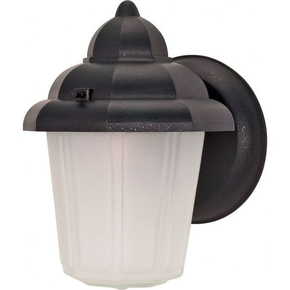 Nuvo 60-641 - 1 Light - 9" - Wall Lantern - Hood Lantern w/ Satin Frosted Glass