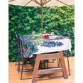 thumbnail image 3 of Fsddascl Succulent Green Blue Pink Outdoor Tablecloth - 54x80 Inch Rectangle Dining Table Cover, Summer Botanical Tropical Waterproof Outdoor Table Cloth with Umbrella Hole & Zipper for Picnic/Patio, 3 of 7