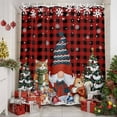 thumbnail image 6 of Christmas Gnome Shower Curtain, 36" x 72", Squirrel Cat Xmas Tree Snowflake Red Plaid Waterproof Bathroom Curtain Washable Shower Curtain Set with 12 Hooks, 6 of 6