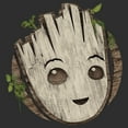 thumbnail image 2 of Men's Marvel: I am Groot Cute Smiling Groot Face  Graphic Tee Charcoal Large, 2 of 5