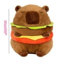 thumbnail image 2 of Peluche Réaliste Capybara Burger, Oreiller en Peluche Capybara Mignon, Jouet en Peluche Doux Hamburger, 2 of 4
