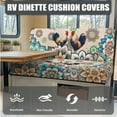 thumbnail image 6 of FOR U DESIGNS Boho Mandala Rooster Chicken Print 3 Pcs RV Dinette Cushion Covers Comfortable Replacement Camper Cushion Slipcover Furniture Protector 1 Backrest Cover 1 Bench Cover and 1 Pillowcase, 6 of 8