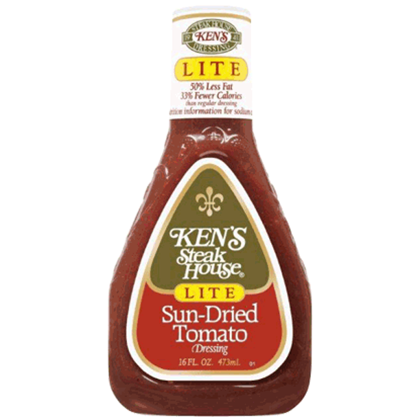 Ken's Steakhouse Lite Dressing, SunDried Tomato, 16 Fl Oz