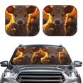 thumbnail image 2 of Haiem Sunset Sunflower Cow Car Windshield Sun Shade (2 Pieces) Foldable Windshield Sun Shade Car Accessories for Truck SUV Pickup-Large, 2 of 7