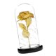 thumbnail image 1 of Glass Dome Flower Lamp Simulation Gold Foil Rose Light Romantic LED Decor Gift for Wedding (Golden Rose), 1 of 4