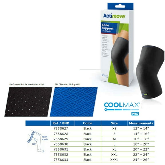 Actimove Knee Support Closed Patella Medium Black