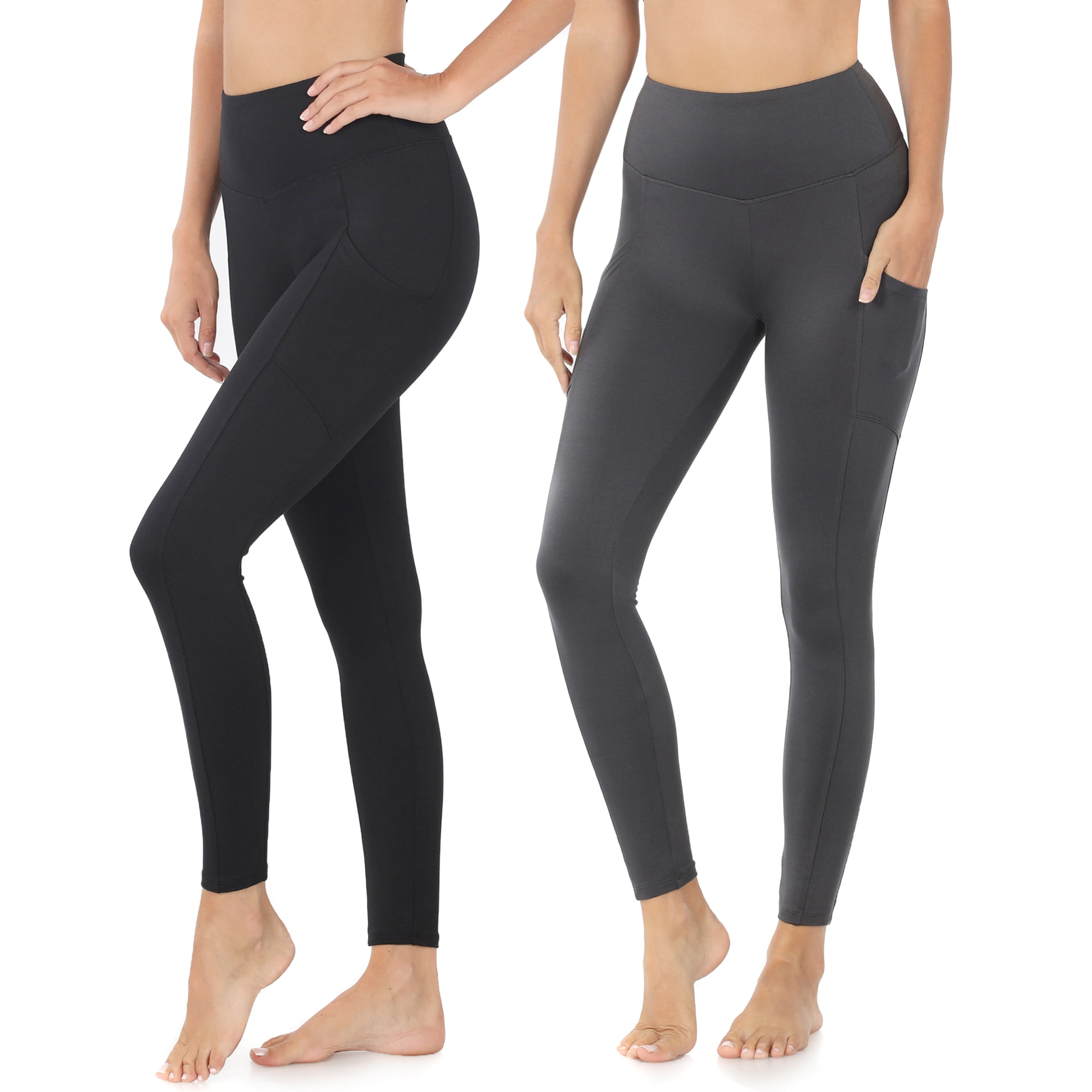TheLovely Women & Plus Soft Wide Waistband Active Fitness Leggings