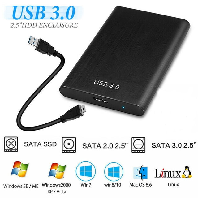 Portable 1TB External Drive, USB 3.0, Compatible with Mac/Windows for
