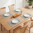 thumbnail image 3 of Placemats Set of 6 Leather Placemats for Kitchen Table Decor Washable Heat Resistant Table Place Mats Light Gray 16.9x11.8inch, 3 of 6