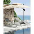 thumbnail image 4 of QinaQin Three-Piece Patio Lounge Chair Set, Outdoor Pool Lounge Chairs with Backrests - All-Weather Rattan Sun Loungers, with Side Table and Cup Holder, for Poolside, Beach, Patio, and Balcony, 4 of 8