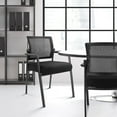 thumbnail image 7 of KLASIKA Office Reception Guest Chair Mid Mesh Back Ergonomic Lumbar Support for Waiting Conference Room Black 2PK, 7 of 7