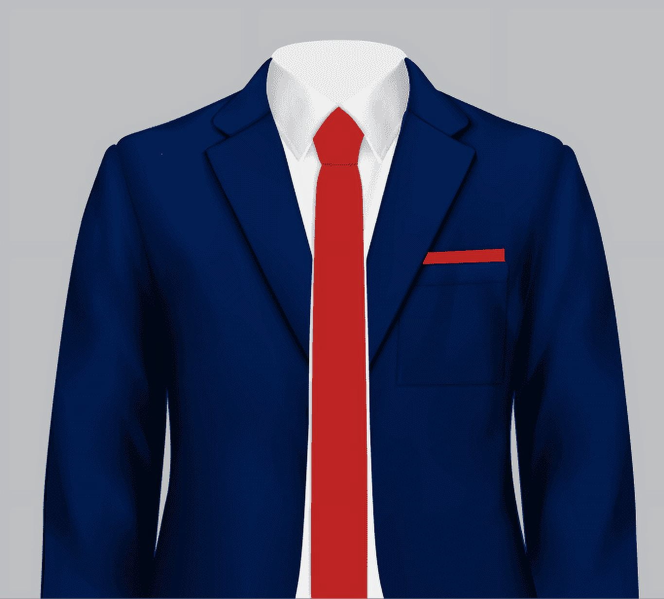 Scott Allan Premium Red Slim Necktie, 2.5 Inch Skinny Ties for Men