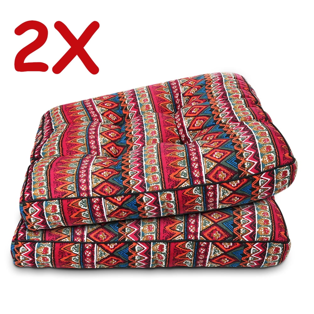 2-Pack Thick Cotton Plain Floor Cushion Dining Booster Chair Seat Pads