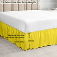 thumbnail image 5 of CCNY Dust Ruffled Style Bed Skirt Twin XL size Adjustable Elastic 11" Drop Length Microfiber Made Yellow Bedskirts, 5 of 6