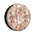 thumbnail image 1 of Balery Woodland Animals in Neutral Tones Cubiertas para Neumáticos - Protector Resistente para Neumáticos de Camioneta, SUV, Remolque, Camper y RV-15 inch, 1 of 6