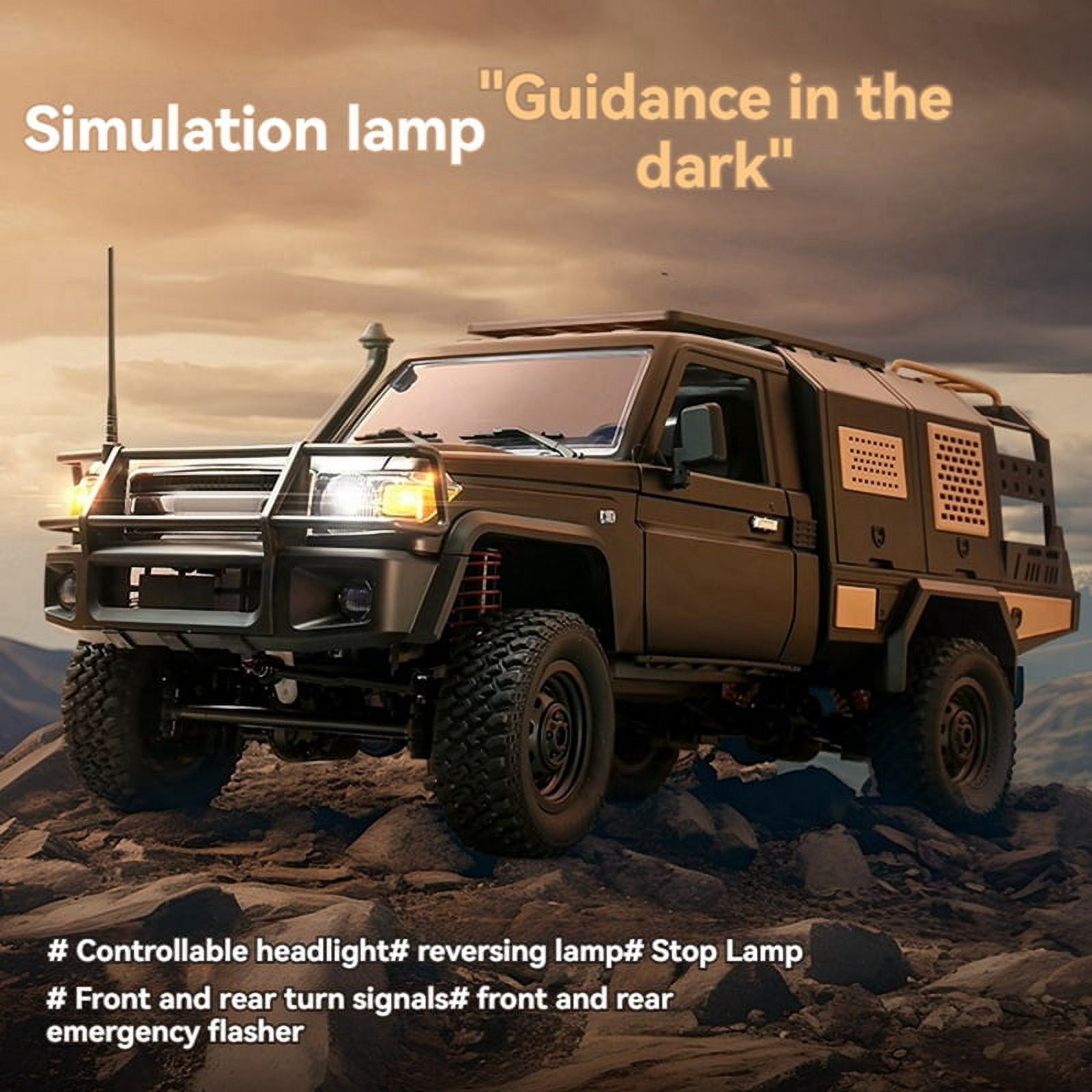 2.4G Full Scale Pickup Short Truck 4WD Climbing Car RC car Remote Control Toy for MN MODEL MN82S 1:12 black