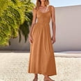 thumbnail image 4 of Tosmy Summer Dress 2024 Female Summer Sleeveless Smocked Empire Waist Tank Dress Summer Beach Tiered Long Dresses Beach Vacation, 4 of 6