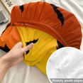 thumbnail image 4 of Twin Sze Fitted Sheet Set - Orange Witch Halloween 2 Piece Bedding Sets 16" Deep Pocket Fitted Sheet with 1 Pillowcase, Black Tree Bats Castle Brushed Microfiber Hotel Luxury Bed Sheets, 4 of 9