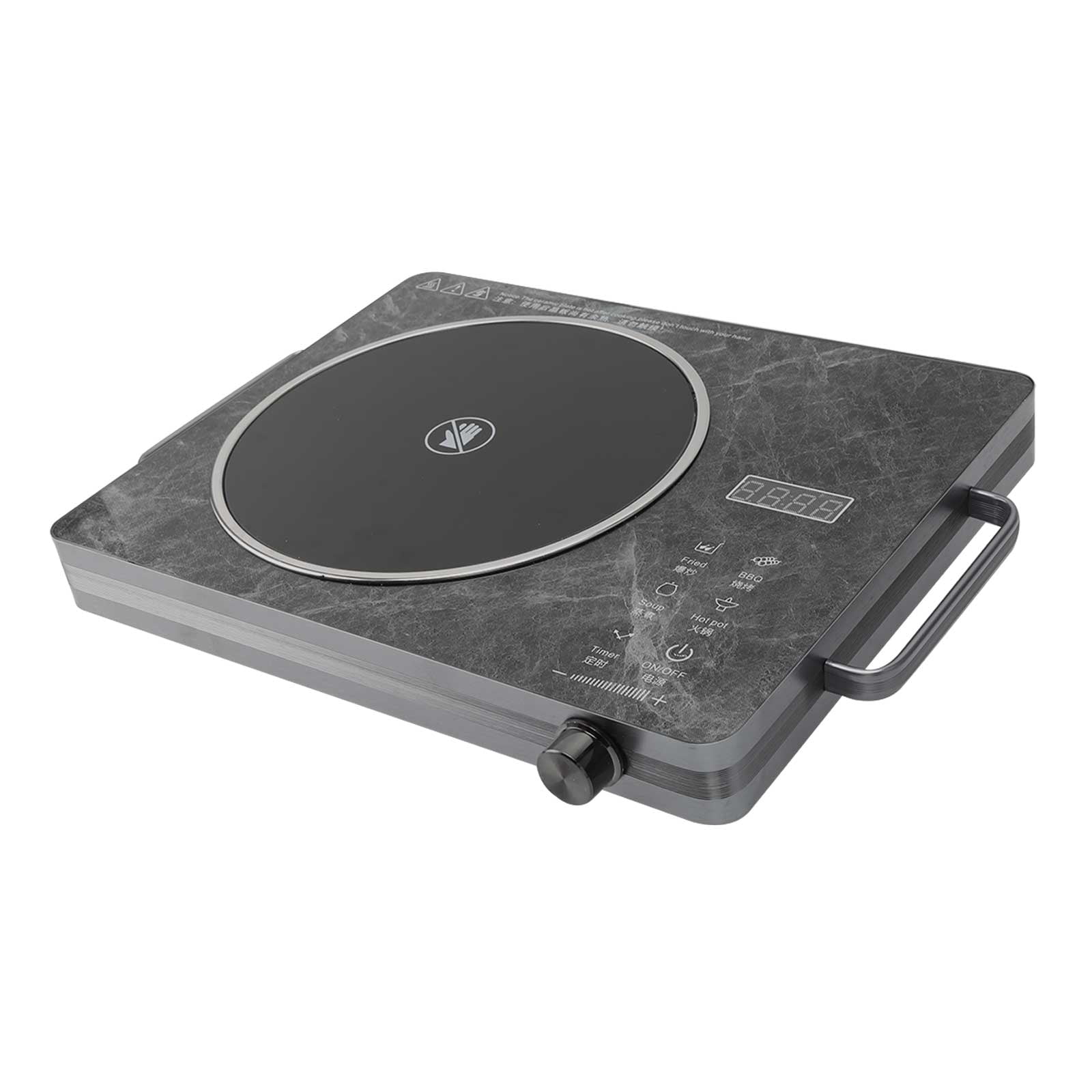 Oenbopo 3500W Electric Ceramic Stove,Portable Cooktop,Infrared Induction Cooker Hot Plate,with All Cookware,Heat-Up In 5S with Timer,LED Screen,One-piece Panel for Easy Cleaning