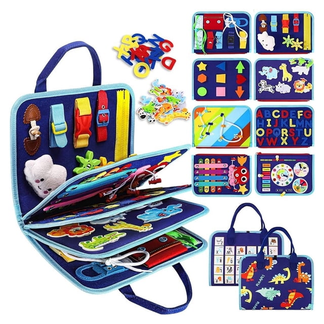 WIFKLSIIPG Educational Busy Board for Toddler Early Learning Develops Fine Motor Skills Play & Sensory Exploration