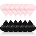 thumbnail image 1 of 12 Piezas Soplo de Polvo Cara Triángulo Soplo de Maquillaje para Polvo Suelto Cuerpo Suave Cosmético Base Esponja Polvo Mineral Herramienta de Maquillaje Seco Húmedo, 1 of 7