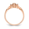 thumbnail image 2 of 14k Rose Gold Polished AA Diamond Ring Y1684AA, 2 of 3
