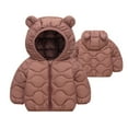 thumbnail image 2 of KyCheLot Toddler Winter Coats Padded Warm Bear Ear Hoods Full Zip Cute Thermal Outerwear for Boys Girls 2-7 Years, 2 of 4