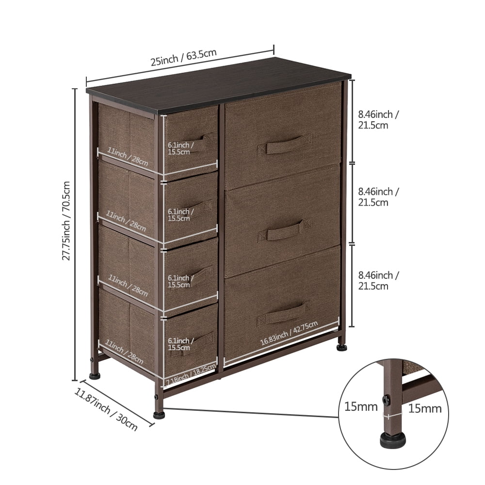 Kepooman 4 Tier Dresser Organizer, 7 Cube Fabric Dresser Tower For Bedroom/Hallway/Entryway/Closets Kepooman 4 Tier Dresser Organizer, 7 Cube Fabric Dresser Tower For Bedroom/Hallway/Entryway/Closets