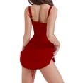 thumbnail image 4 of ZAXARRA Femmes Été Fronde Robe Couleur Unie Tie-Up Fishbone Taille Façonnant Sans Manches Robe Courte Dos Nu, 4 of 6