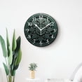 thumbnail image 4 of 16 Inch Wall Clock Battery Operated Silent Clock Decorative for Office, Kitchen, Outdoor, Living Room，Grey and Teal Mandala Ombre Design Space Geometric Center Point Multicolor, 4 of 4