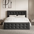 thumbnail image 3 of QinaQin Upholstered Bed Frame with 4 Storage Drawers, Tufted Headboard and Wooden Slats, No Box Spring Required, 3 of 7