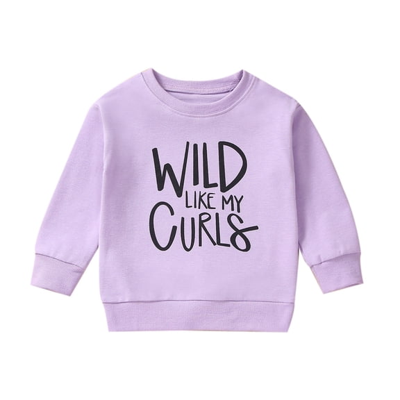 Toddler Baby Girls Sweatshirts Long Sleeve Letter Prints T Shirt Pullover Clothes Tops for Girls Size 18-24 Months